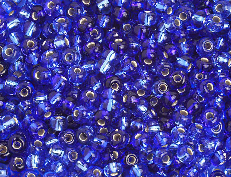 Czech Seed Beads - 6/0 - Blue Sapphire Silver Lined Mix (500g)
