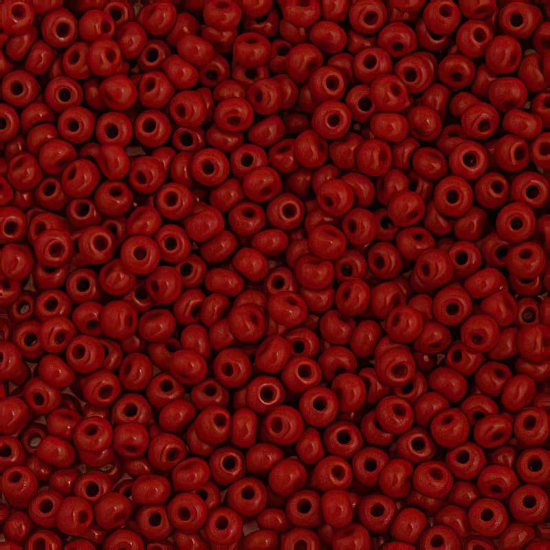 Czech Seed Beads - 6/0 - Opaque Red (20g)