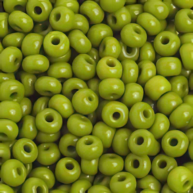 Czech Seed Beads - 6/0 - Opaque Light Pea Green (500g)