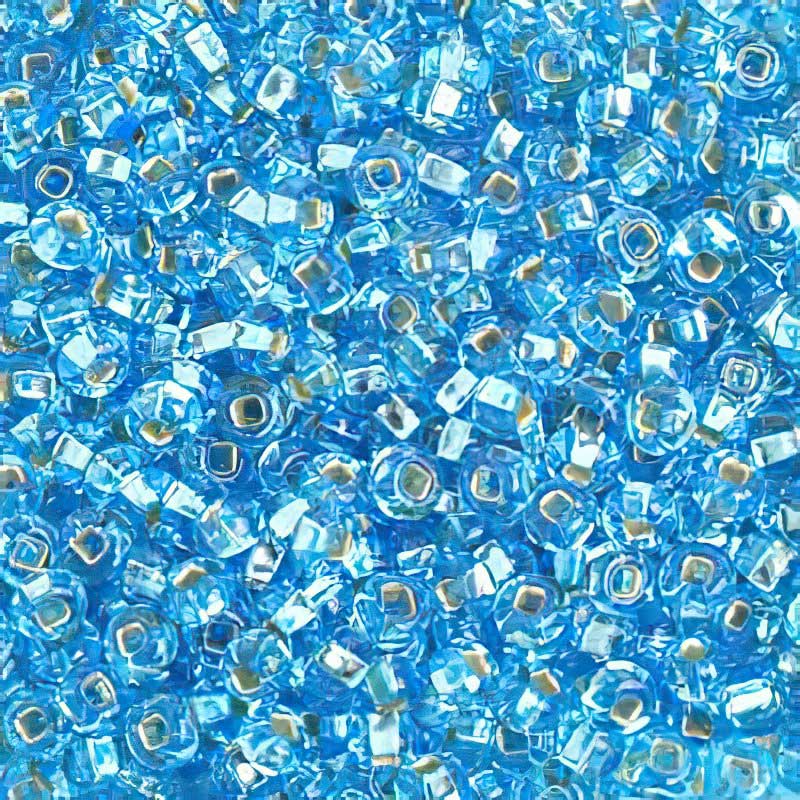 Czech Seed Beads - 6/0 - Silver Lined Aqua (500g)
