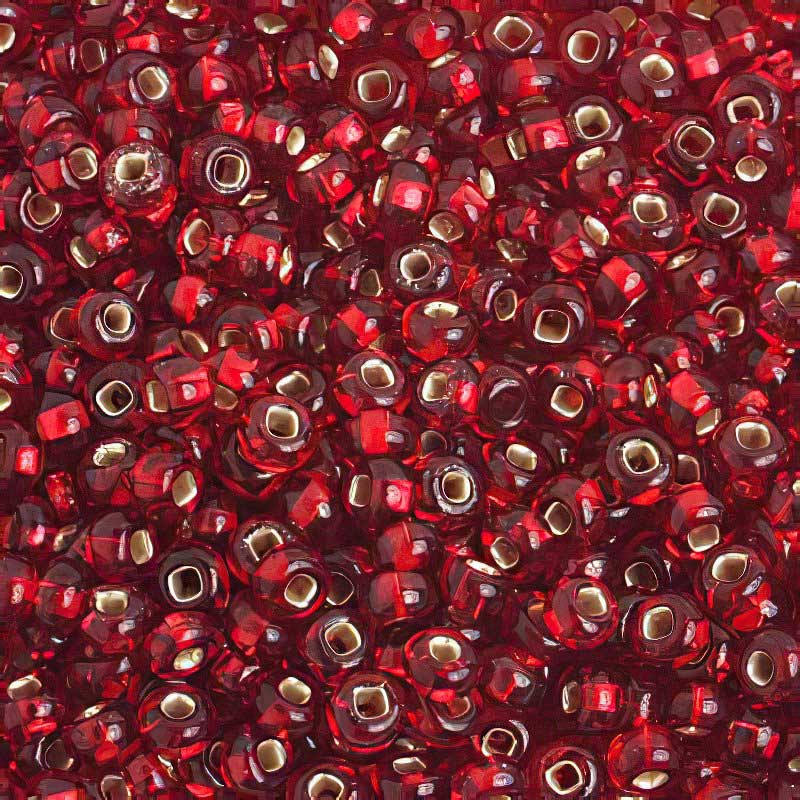Czech Seed Beads - 6/0 - Silver Lined Red (500g)