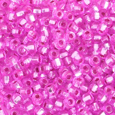 Czech Seed Beads - 6/0 - Silver Lined Pink (Dyed) (500g)