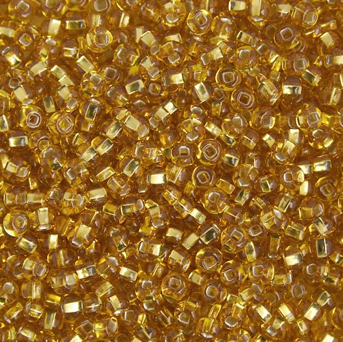 Czech Seed Beads - 6/0 - Silver Lined Medium Gold (500g)