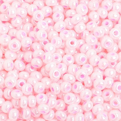 Czech Seed Beads - 6/0 - Opaque Pale Pink (Dyed) (500g)