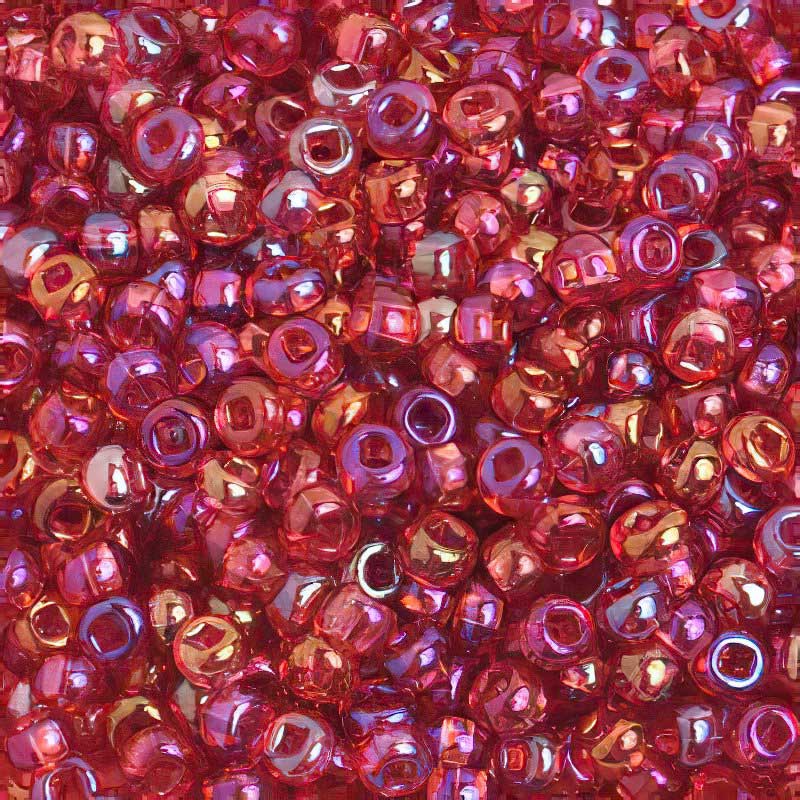 Czech Seed Beads - 6/0 - Transparent Natural Pink AB (500g)