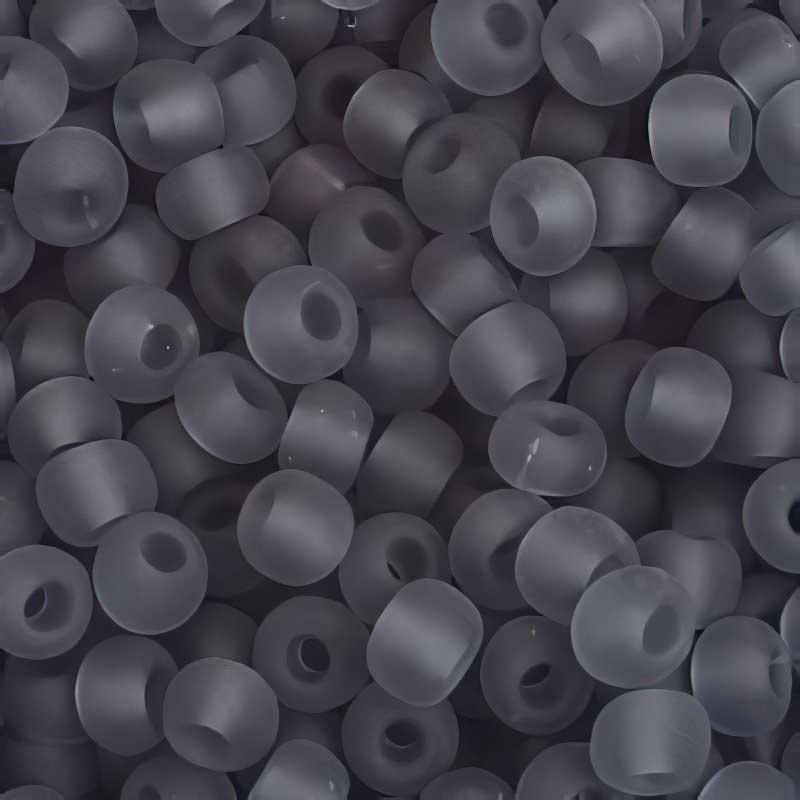 Czech Seed Beads - 6/0 - Transparent Grey Matte (500g)