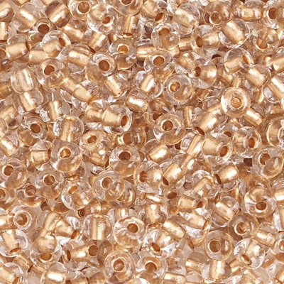 Czech Seed Beads - 6/0 - Gold Lined Crystal (500g)