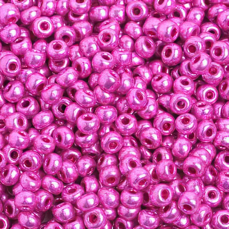 Czech Seed Beads - 6/0 - Hot Metallic Pink (500g)