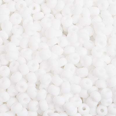 Czech Seed Beads - 6/0 - Opaque Matte White (500g)