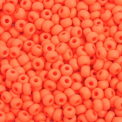 Czech Seed Beads - 6/0 - Opaque Matte Orange (500g)