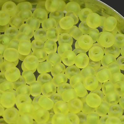 Czech Seed Beads - 6/0 - Transparent Matte Neon Yellow (250g)