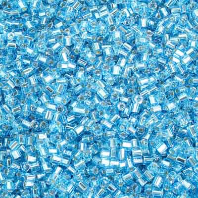 Czech - 10/0 2-cut Seed Beads - Silver Lined Light Aqua (500g Strung)