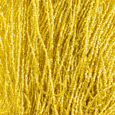 Czech - 10/0 2-cut Seed Beads - Silver Lined Yellow (500g Strung)