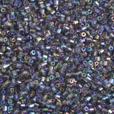 Czech - 10/0 2-cut Seed Beads - Transparent Black Diamond AB (500g)