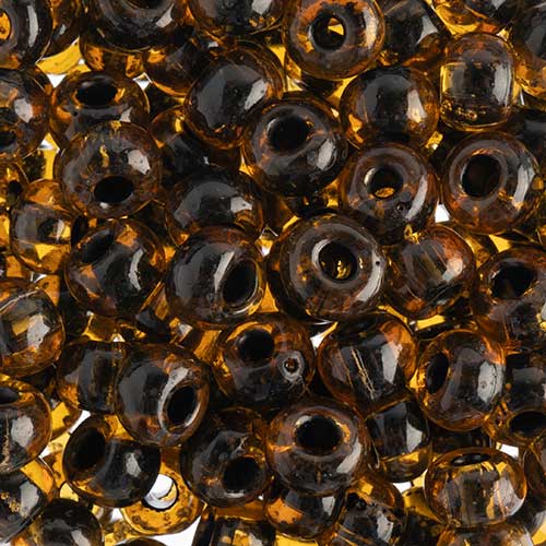 Czech - 32/0 Seed bead - Transparent Topaz Blacklined (250g)