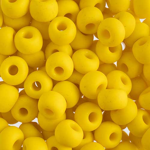 Czech - 32/0 Seed bead - Opaque Lemon Yellow Matte (250g)