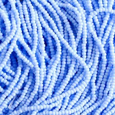 Czech - 11/0 Seed bead - Opaque Powder Blue (500g Strung)