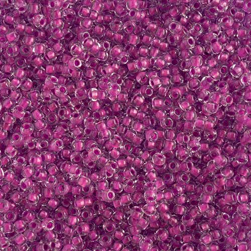Czech - 11/0 Seed bead - Crystal Color Lined Neon Purple (250g)