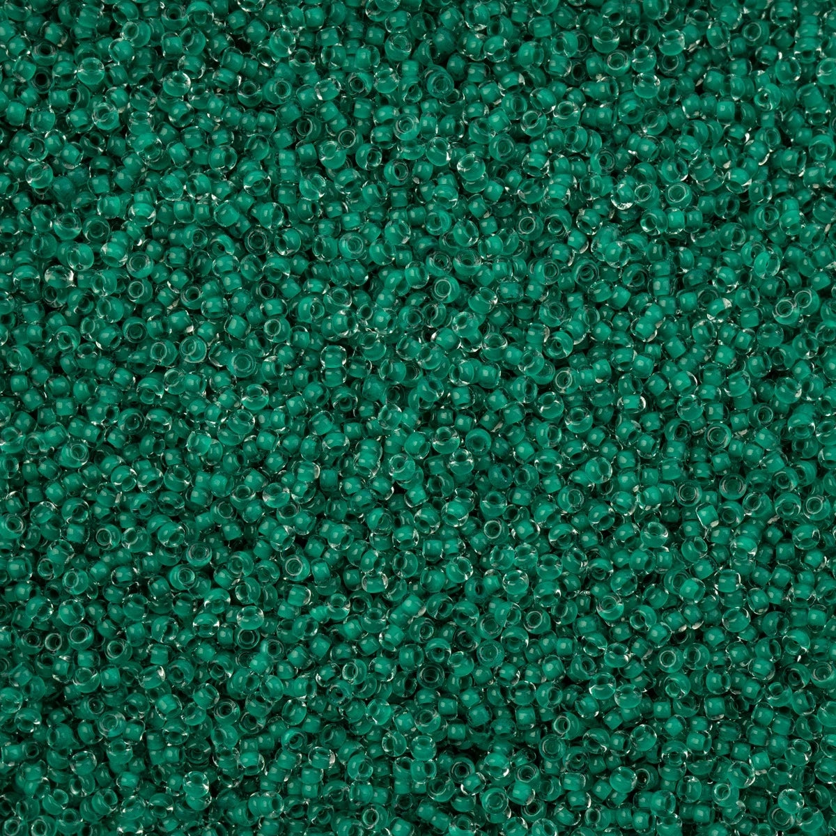 Czech Seed Beads - 11/0 - Crystal Color Lined Terra Intensive Dark Green (250g)
