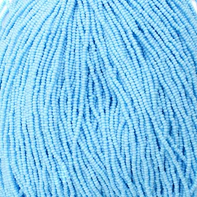 Czech - 11/0 Seed bead - Opaque Light Blue (500g Strung)