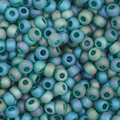 Czech - 11/0 Seed bead - Transparent Teal AB Matte (250g)