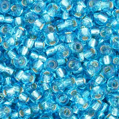 Czech - 11/0 Seed bead - Silver Lined Aqua (250g)