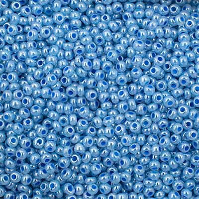 Czech - 11/0 Seed bead - Opaque Pale Blue Dyed Pearl (250g)
