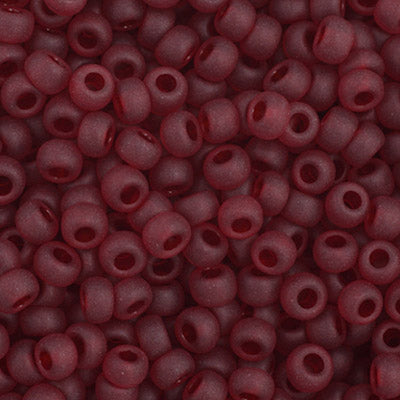 Czech - 11/0 Seed bead - Transparent Garnet Matte (250g)
