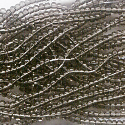 Czech Seed Beads - 11/0 - Dyed Transparent Black Diamond Solgel (hank)