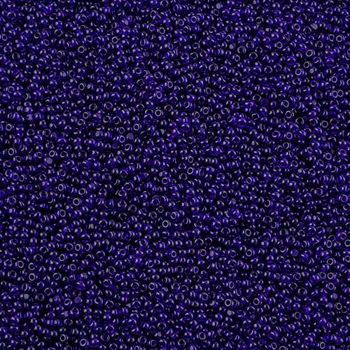 Czech Seed Beads - 13/0 - Charlotte Single Cut - Transparent Dark Royal Blue (10