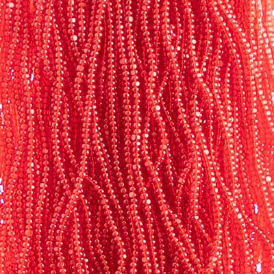 Czech - 13/0 Charlotte - Transparent Red (100g Strung)