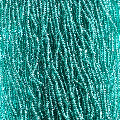 Czech - 13/0 Charlotte - Transparent Teal Green (100g Strung)