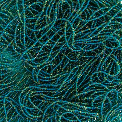 Czech - 13/0 Charlotte - Transparent Teal Luster (100g Strung)