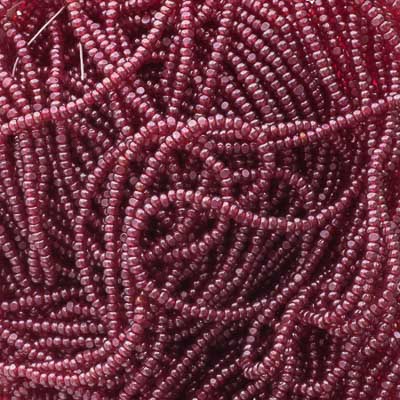 Czech - 13/0 Charlotte - Transparent Red Luster (100g Strung)