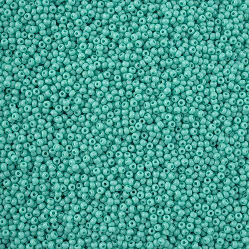Czech Seed Beads - 13/0 - Charlotte Single Cut - Opaque Turquoise (100g Pack Loo