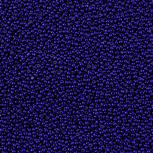 Czech Seed Beads - 13/0 - Charlotte Single Cut - Opaque Dark Royal Blue (100g Pa