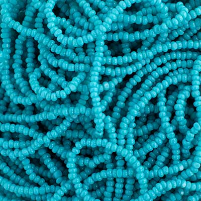 Czech - 13/0 Charlotte - Turquoise Luster (100g Strung)