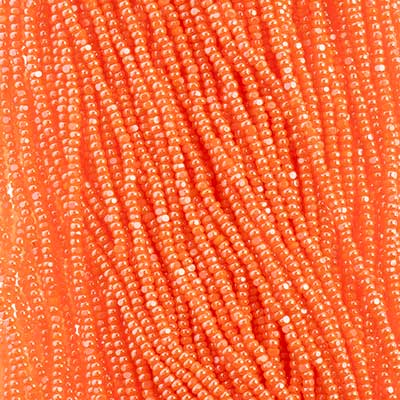 Czech - 13/0 Charlotte - Orange Luster (100g Strung)