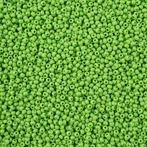 Czech Seed Beads - 11/0 - Single Cut - Opaque Light Green (100g Pack Loose)