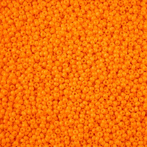Czech Seed Beads - 11/0 - Single Cut - Opaque Light Orange (100g Pack Loose)