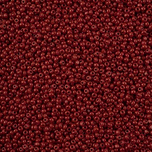Czech Cut Seedbeads - 11/0 - Opaque Medium Dark Red (10g)