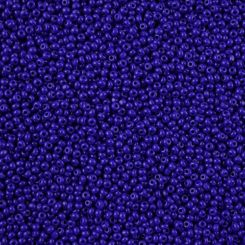 Czech Seed Beads - 11/0 - Single Cut - Opaque Royal Blue (100g Pack Loose)