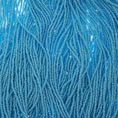 Czech - 15/0 Cut Seed Bead - Opaque Light Blue Luster (100g Strung)