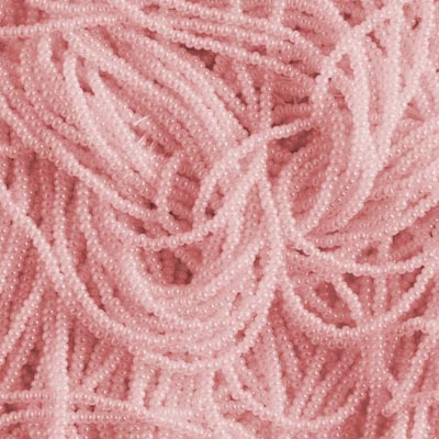 Czech - 13/0 Charlotte - Opaque Dyed Pearl Pale Pink (500g Strung)