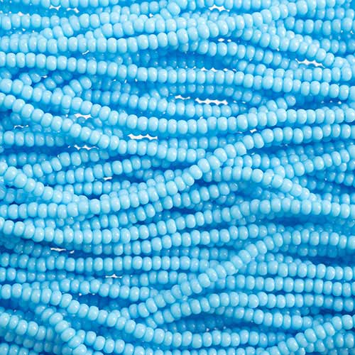 Czech - 13/0 Charlotte - Opaque Light Blue (500g Strung)