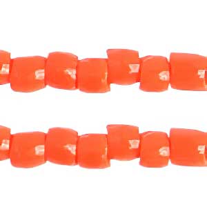 Czech - 10/0 - 3-cut Seed Beads - Opaque Orange (pkg strung)