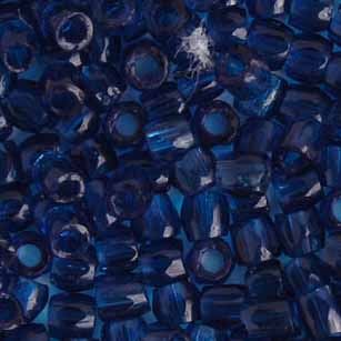 Czech - 10/0 - 3-cut Seed Beads - Transparent Capri Blue (pkg strung)