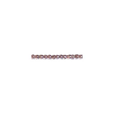 Czech - 10/0 - 3-cut Seed Beads - Crystal/Brown (pkg strung)