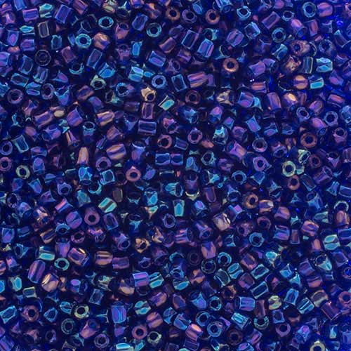 Czech Seed Beads 3Cut - 9/0 - Transparent Navy Blue Iris (100g)