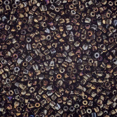 Czech Seed Beads 3Cut - 9/0 - Opaque Brown AB (100g)